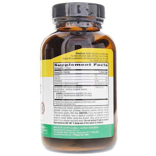 Omega-3 Fish Body Oils 1000 Mg, CTL